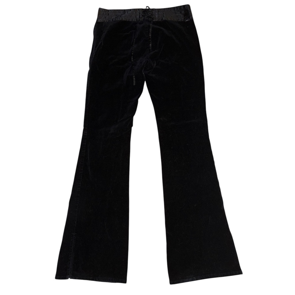 Jlo Vintage Black Velvet Flare low rise Pants